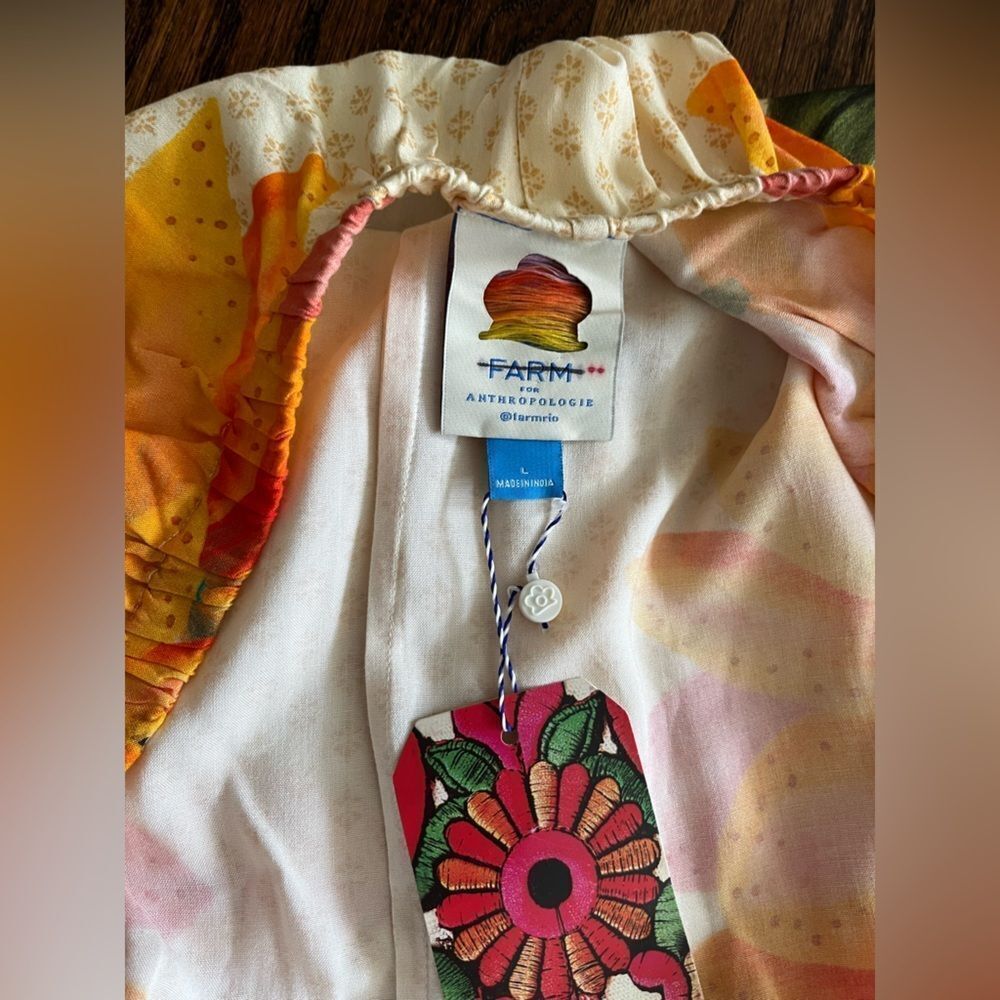 Farm Rio x Anthropologie Floral Halter Jumpsuit size Large - Picture 5 of 6